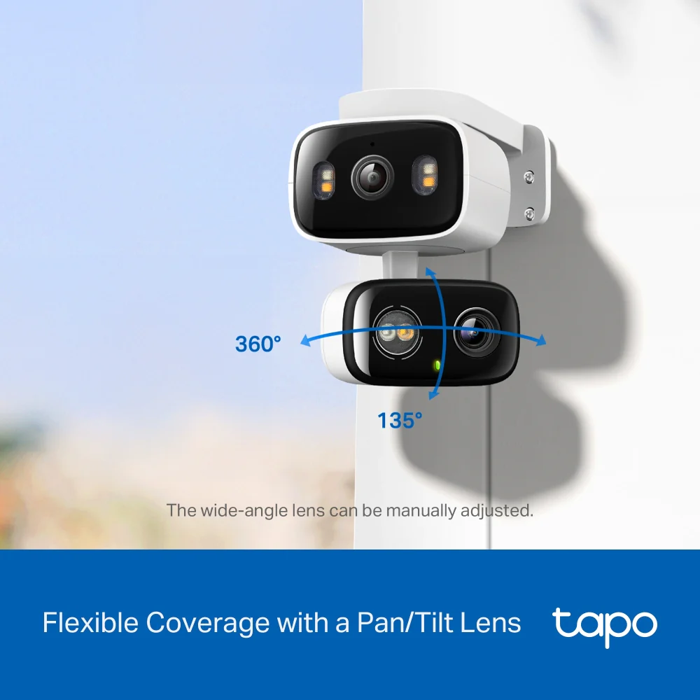 2K Dual Lens Pan/Tilt Indoor/Outdoor Security Camera, Tapo C246D HybridCam Duo - Image 5