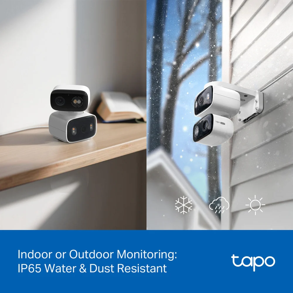 2K Dual Lens Pan/Tilt Indoor/Outdoor Security Camera, Tapo C246D HybridCam Duo - Image 9