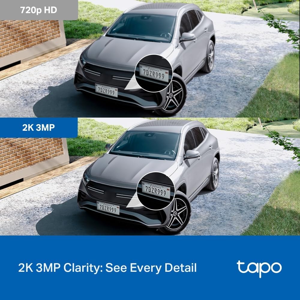 2K Pan/Tilt Indoor/Outdoor Security Camera, Tapo C217 HybridCam 360 (Black) - Image 3