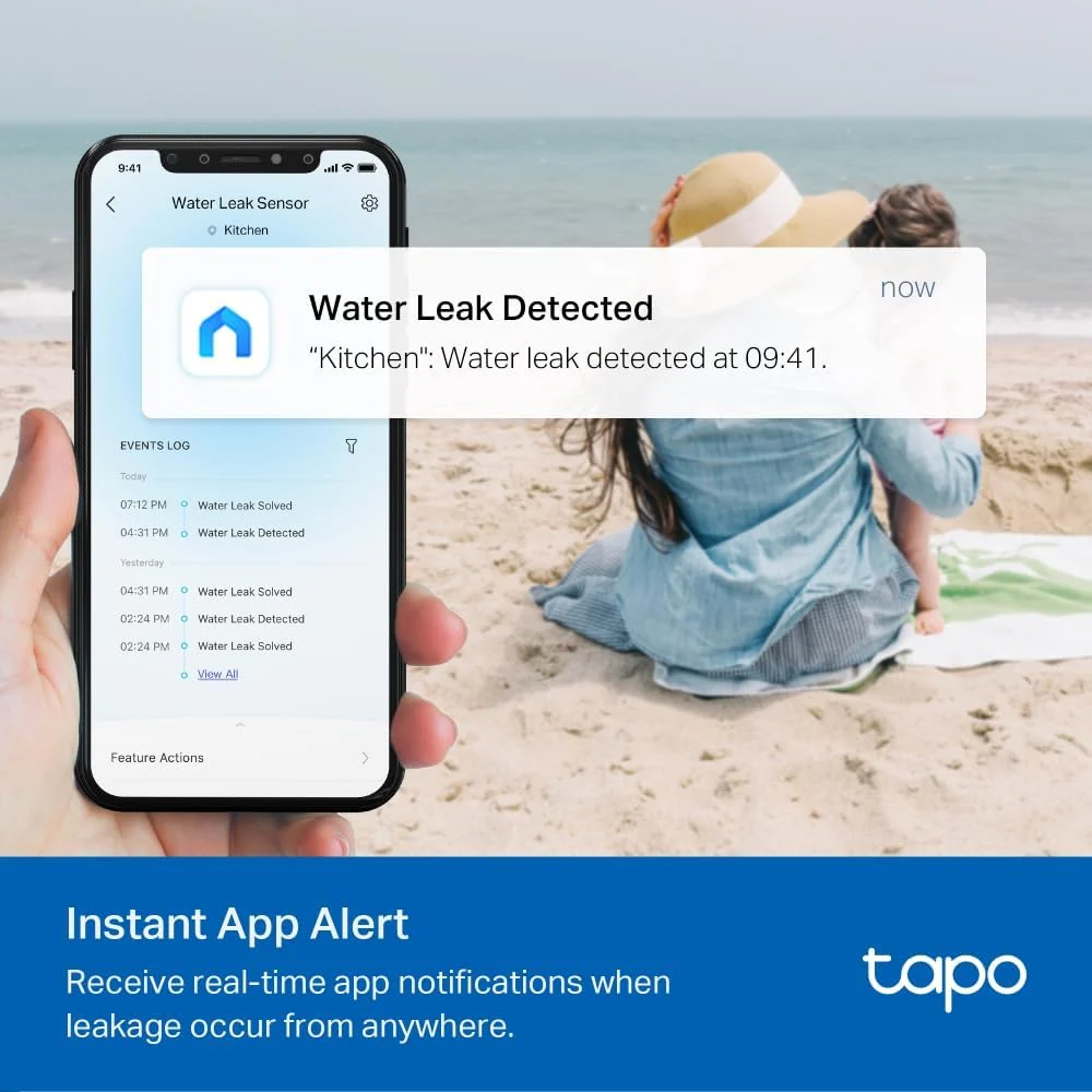 IP67 Smart Water Leak Sensor, Hub Required, Tapo T300 3-Pack - Image 6