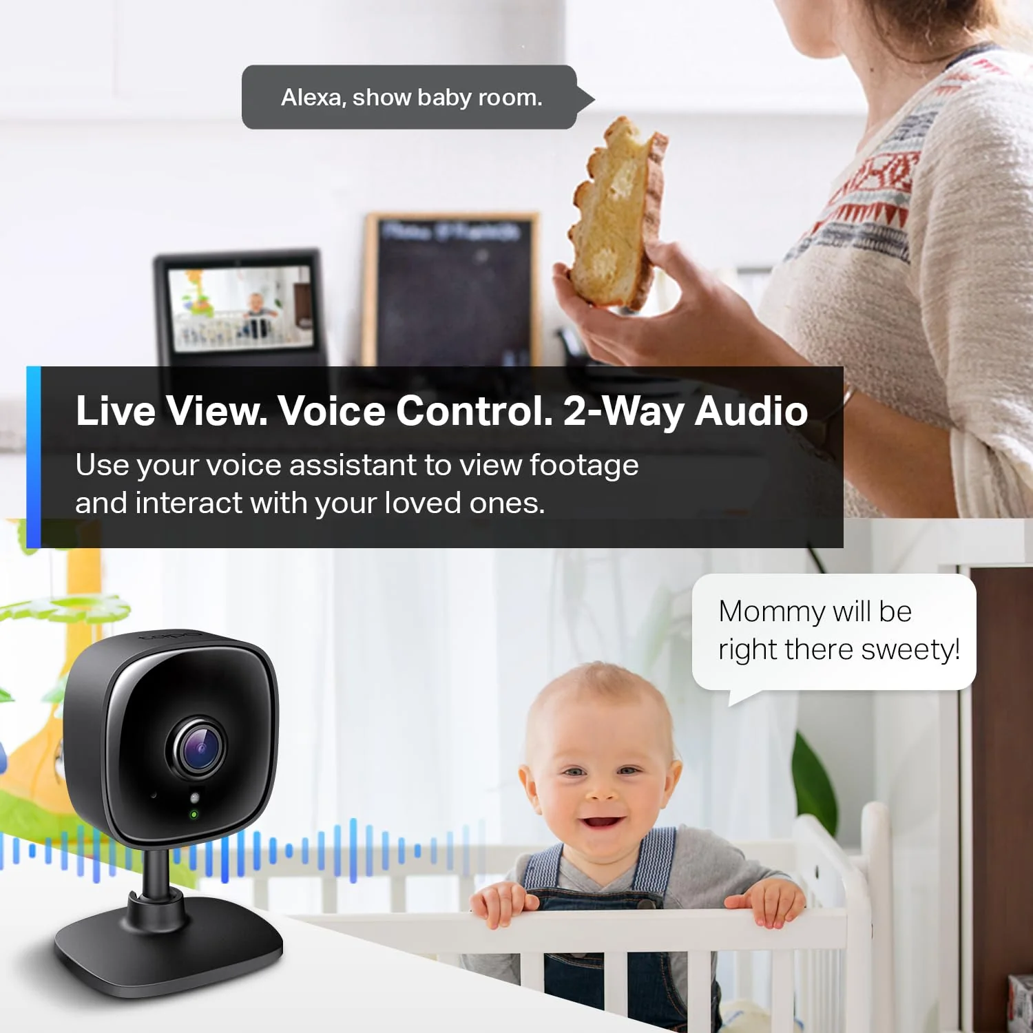 2K Indoor Security Camera Black- Tapo C111 - Image 3