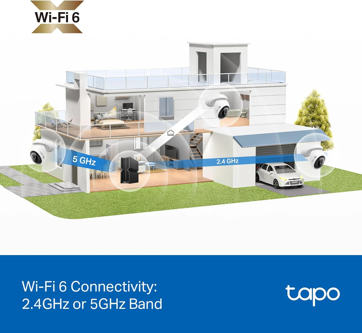 4K Pan/Tilt Wired Outdoor Security Camera with Smart Hub, Tapo C560WS 4-Pack + H500 - Image 5