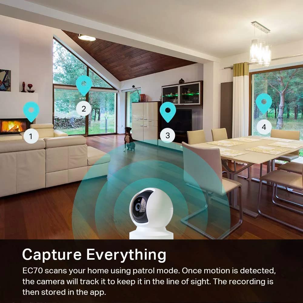 1080p Indoor Pan/Tilt Wired Security Camera. Kasa EC70 - Image 3
