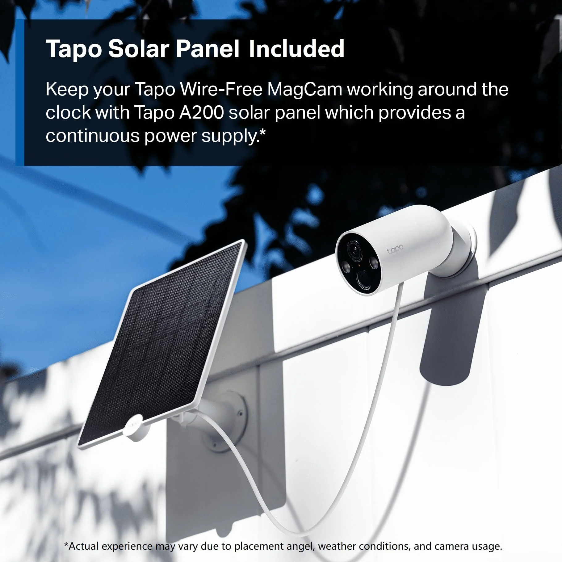 Magcam 2K Battery Powered Outdoor Camera with Solar Panel (Tapo C425+A200) - Image 3