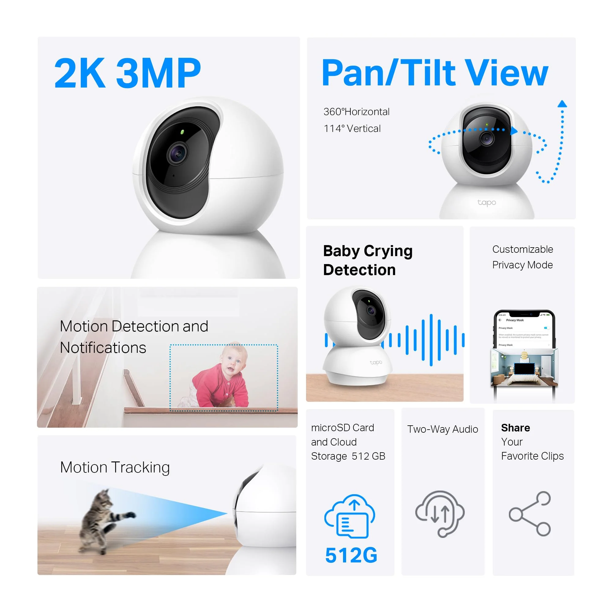 Multi-Room Security Bundle – 2K Pan/Tilt Cameras 4 Pack - Image 3