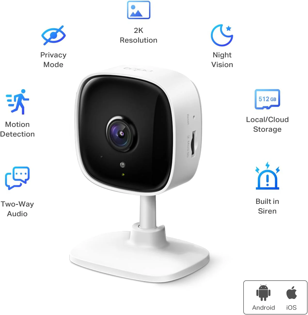 2K Indoor Security Camera 4 Pack, Tapo C110P4 - Image 2