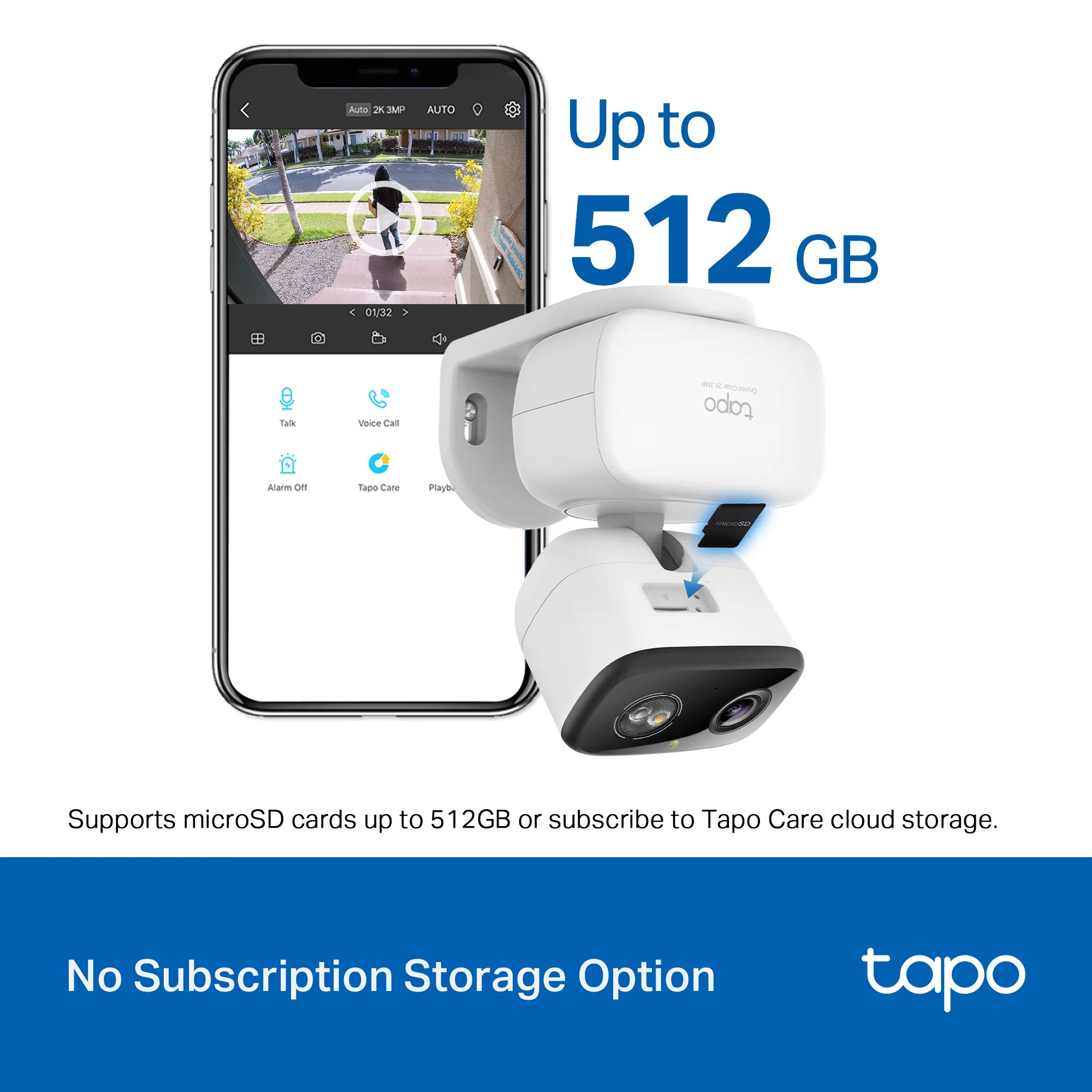 2K Pan/Tilt Indoor/Outdoor Security Camera, Tapo C216 HybridCam 360 - Image 7