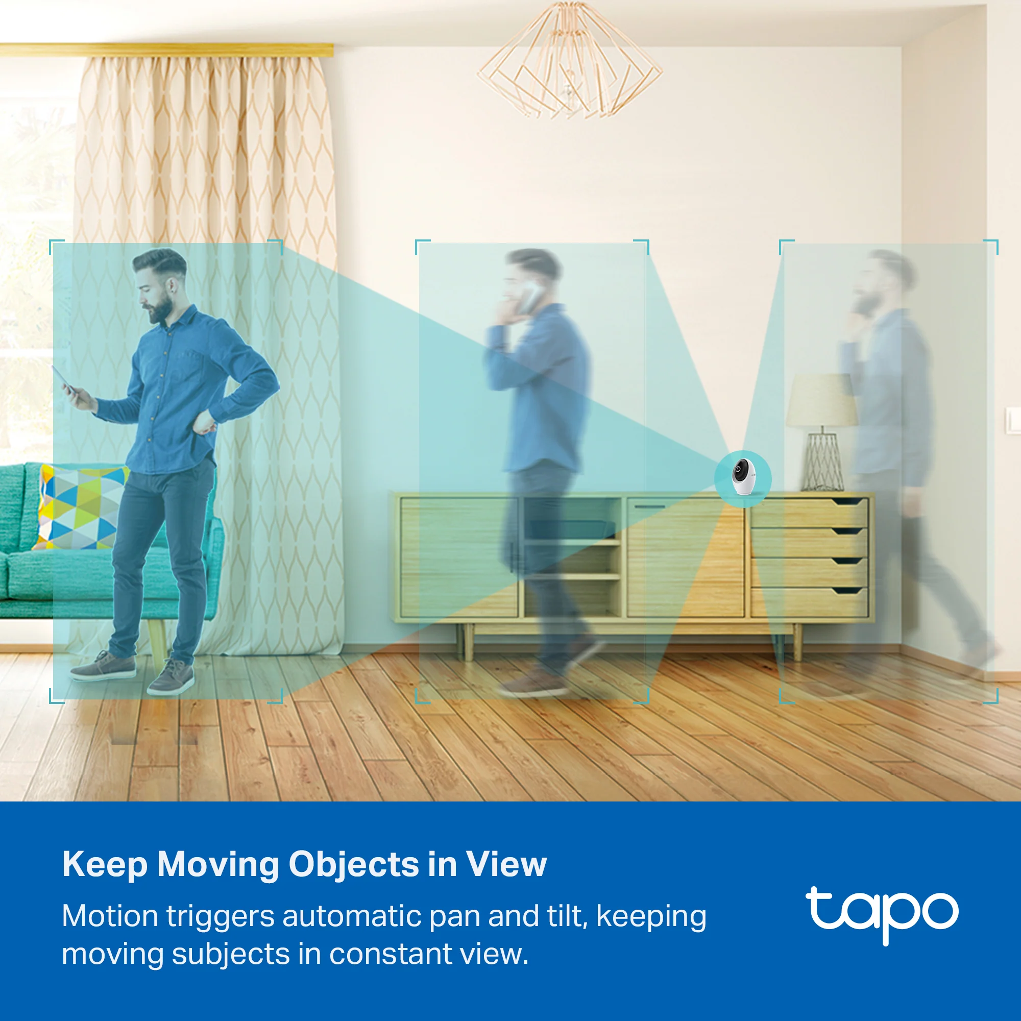 4K Ultra HD Pan/Tilt Dual-Band WiFi Indoor Security Camera, Tapo C260 RoomCam 4-Pack - Image 4