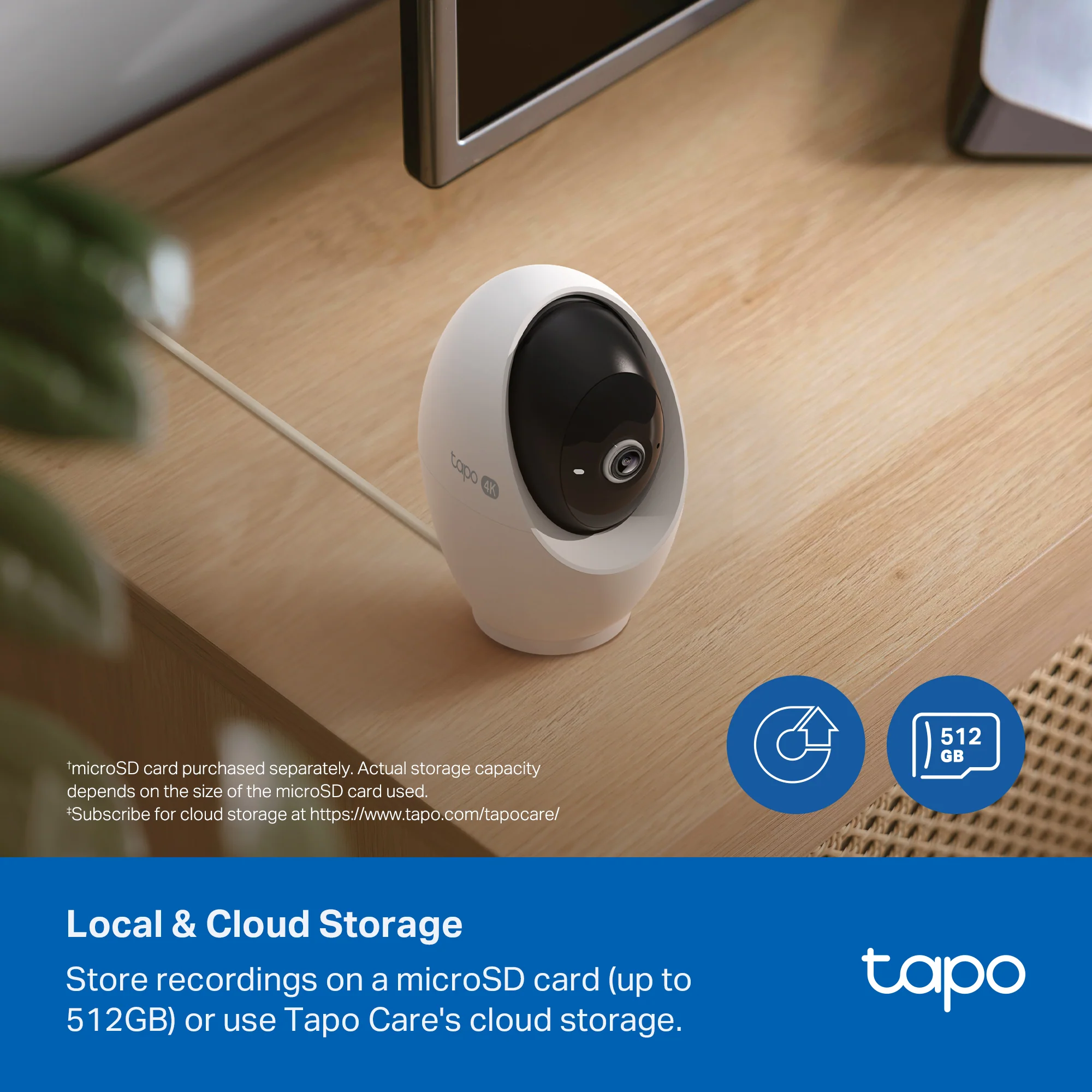 4K Ultra HD Pan/Tilt Dual-Band WiFi Indoor Security Camera, Tapo C260 RoomCam 4-Pack - Image 5