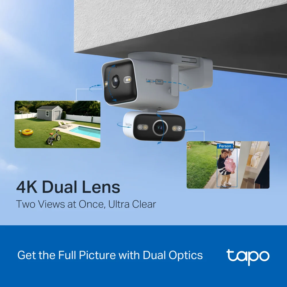 4K Dual-Lens Wired Pan/Tilt PoE Security Camera, Tapo C575D - Image 6