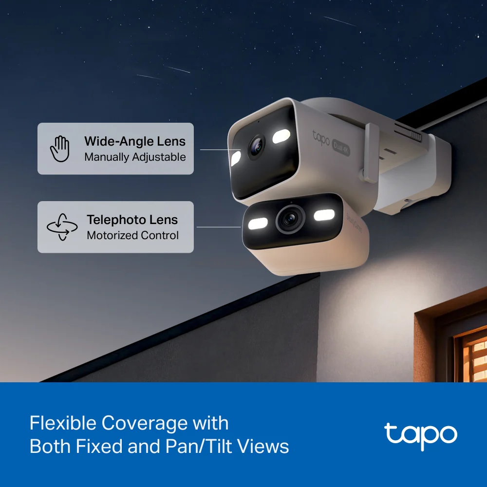 4K Dual-Lens Wired Pan/Tilt PoE Security Camera, Tapo C575D - Image 8