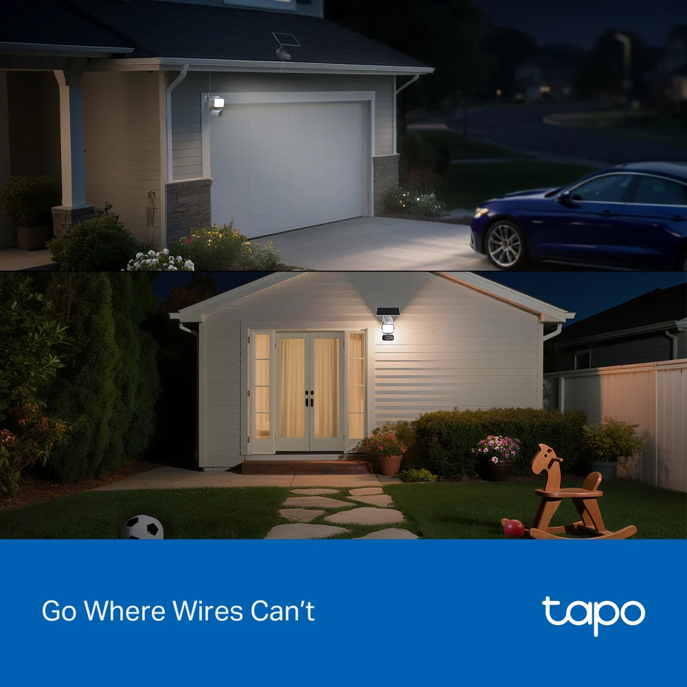 2K Floodlight Solar 360° Pan/Tilt Security Camera, Tapo C615F Kit 3-Pack - Image 10