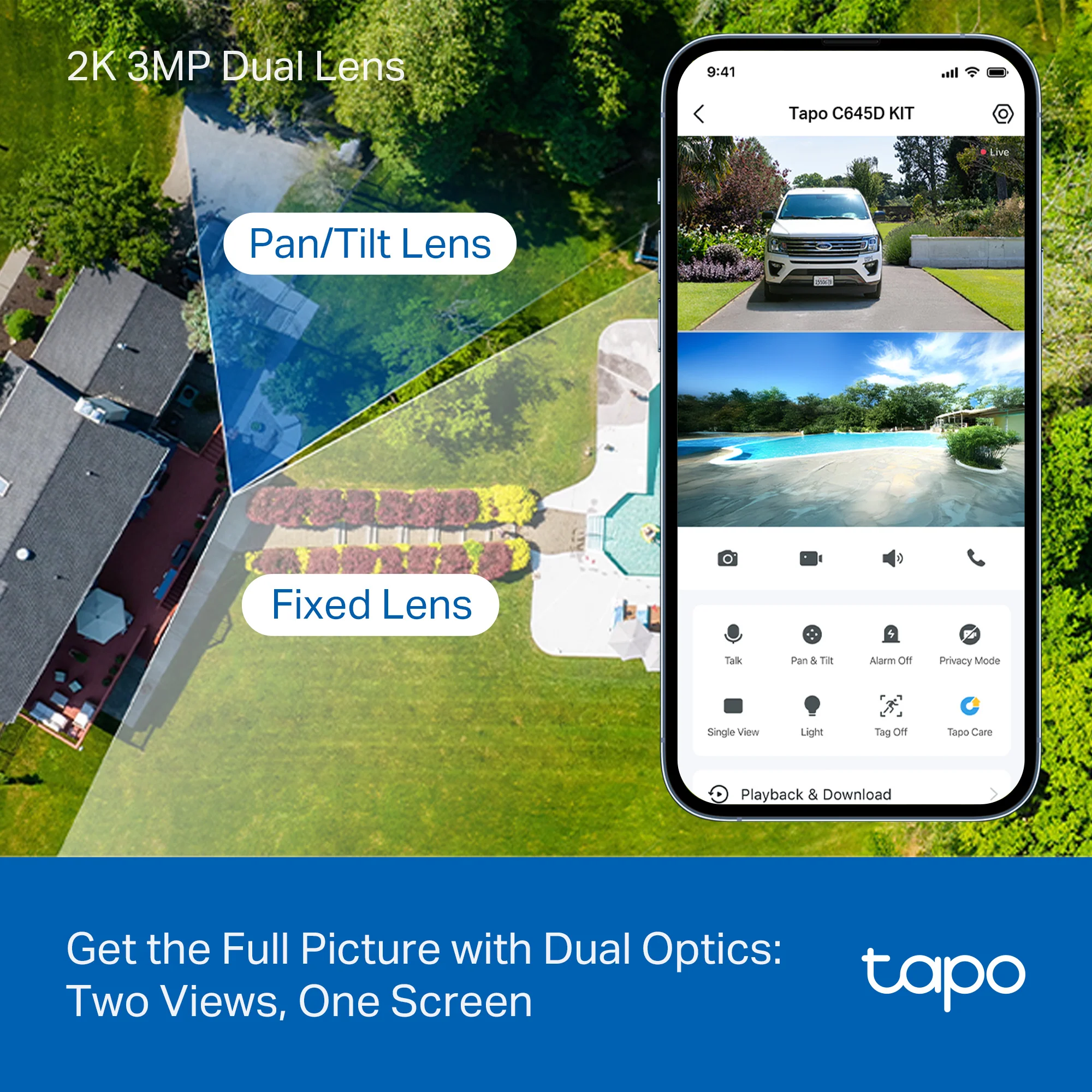 Tapo C645D Kit 2K Dual-Lens Solar Pan/Tilt Security Camera, 2-Pack - Image 11
