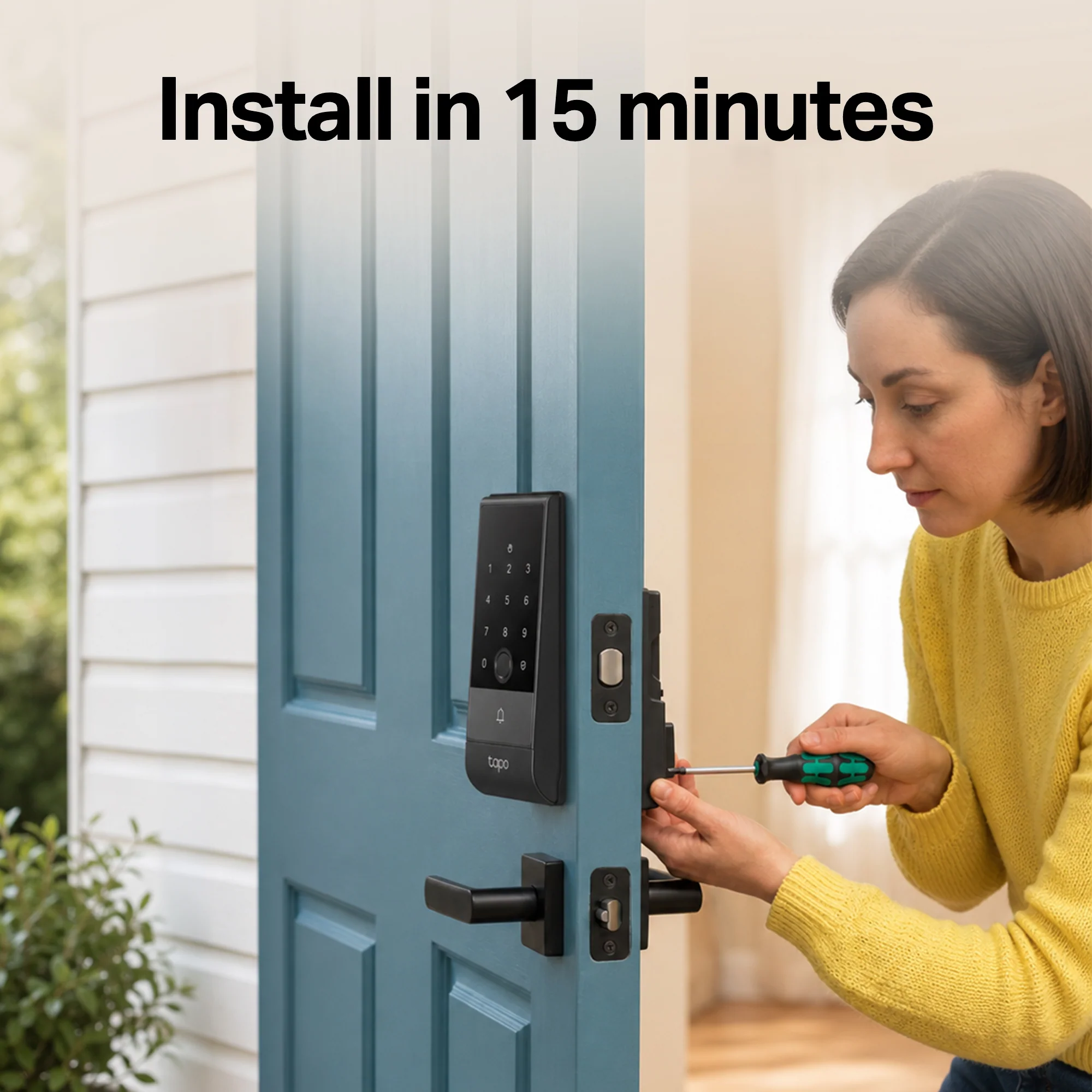 Front Door Security Pro – 2K Video Doorbell Camera + Palm/Fingerprint Smart Door Lock - Image 9