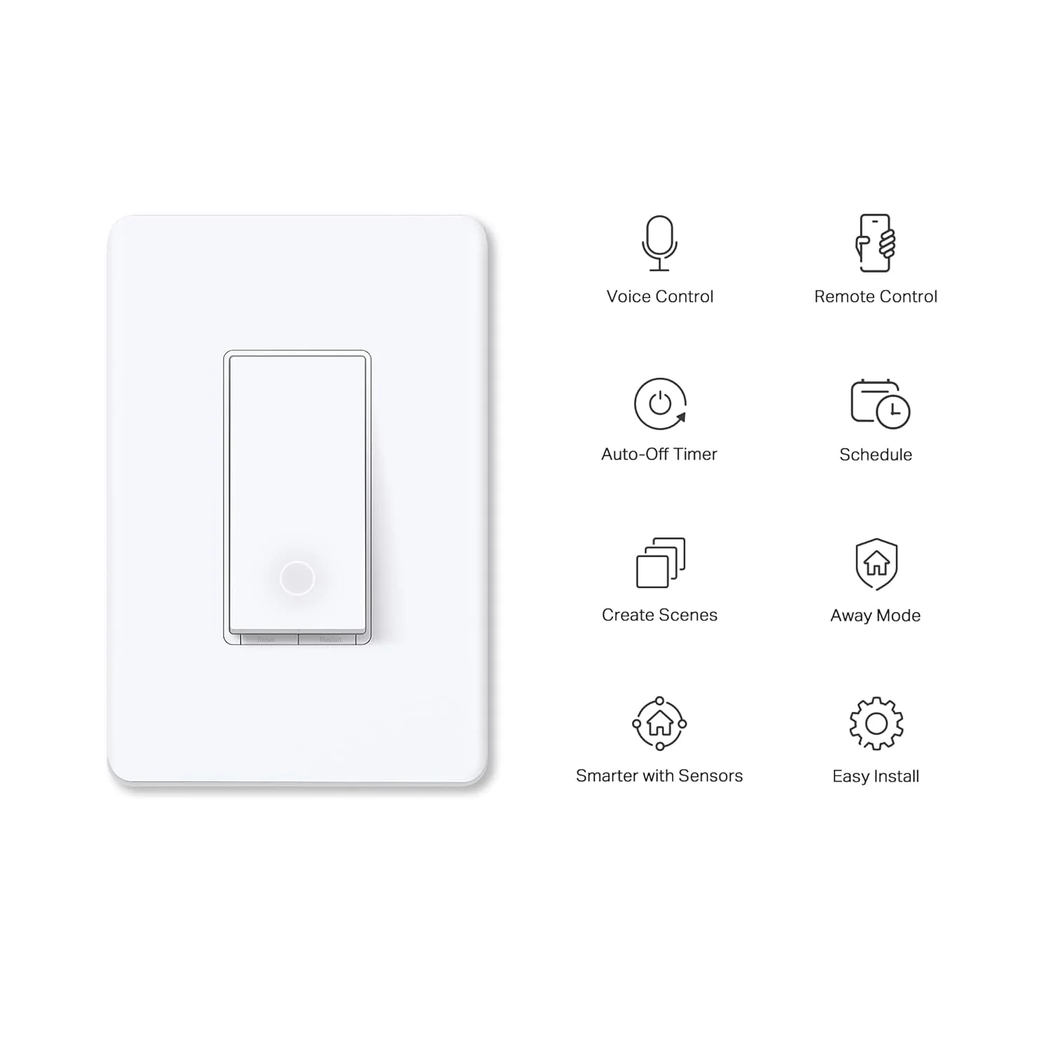 Single Pole Smart Light Switch White, Tapo S500(4-Pack) - Image 2