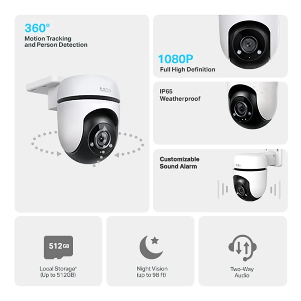 Pan/Tilt 1080P Outdoor Camera, Tapo C500 - Image 3