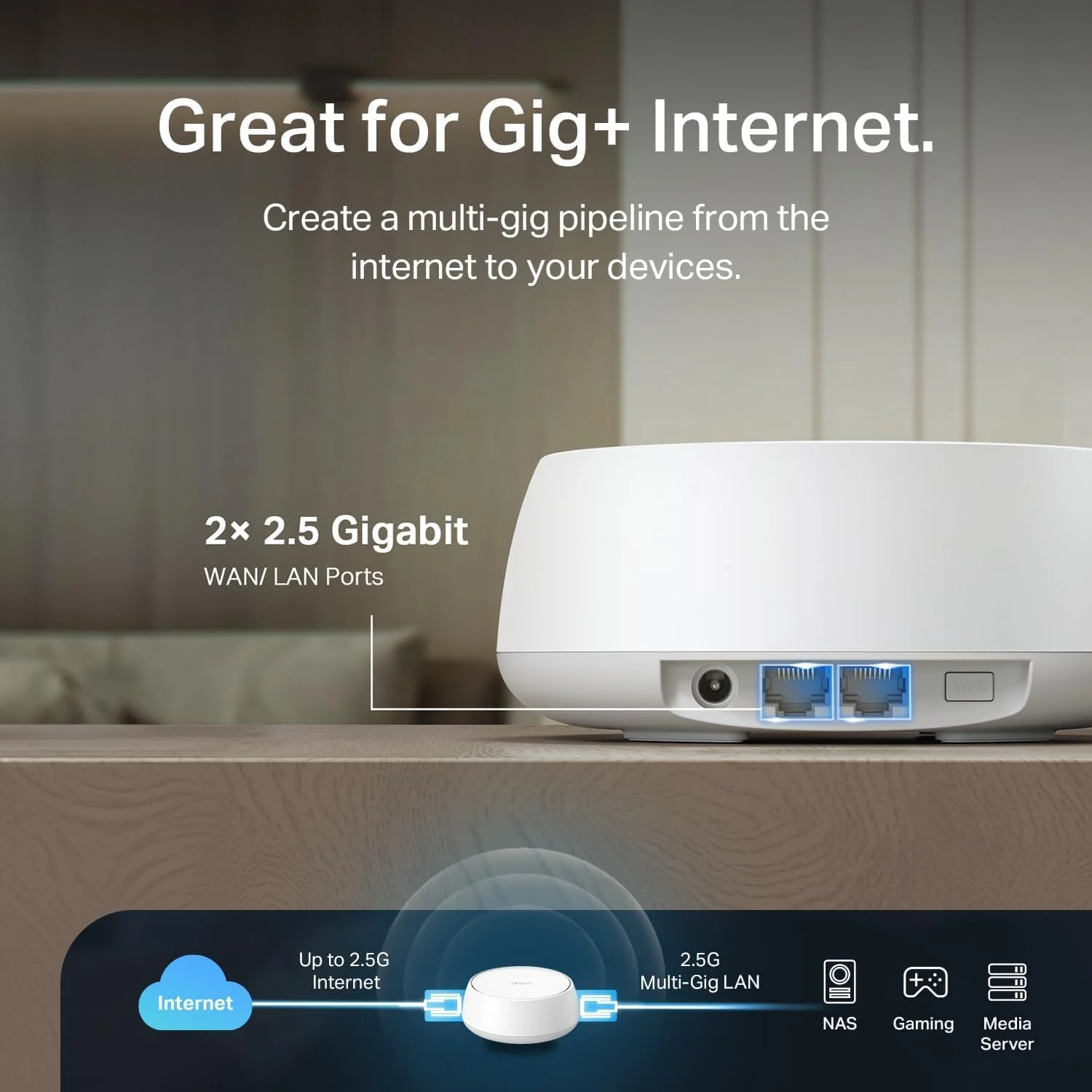 Deco 7 BE5000 Dual-Band Wi-Fi 7 Mesh System, Deco BE25 3-Pack - Image 5
